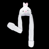 Maxbell Cartoon Kids Adults Winter Fuzzy Animal Hat Scarf Gloves White Rabbit