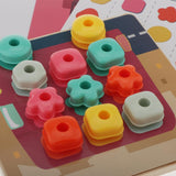 Maxbell Wood Montessori Threading Beads Shape Color Matching Toys Kids Handcrafted