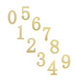Maxbell Golden Self-Adhesive Door Number Sign Plaque Digit Number for Home Outdoor Number 1