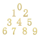 Maxbell Golden Self-Adhesive Door Number Sign Plaque Digit Number for Home Outdoor Number 1