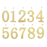 Maxbell Golden Self-Adhesive Door Number Sign Plaque Digit Number for Home Outdoor Number 1