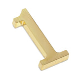 Maxbell Golden Self-Adhesive Door Number Sign Plaque Digit Number for Home Outdoor Number 1