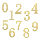 Maxbell Golden Self-Adhesive Door Number Sign Plaque Digit Number for Home Outdoor Number 1