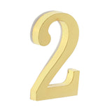 Maxbell Golden Self-Adhesive Door Number Sign Plaque Digit Number for Home Outdoor Number 2