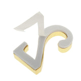 Maxbell Golden Self-Adhesive Door Number Sign Plaque Digit Number for Home Outdoor Number 2