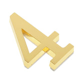 Maxbell Golden Self-Adhesive Door Number Sign Plaque Digit Number for Home Outdoor Number 4