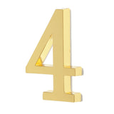 Maxbell Golden Self-Adhesive Door Number Sign Plaque Digit Number for Home Outdoor Number 4