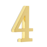 Maxbell Golden Self-Adhesive Door Number Sign Plaque Digit Number for Home Outdoor Number 4