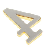 Maxbell Golden Self-Adhesive Door Number Sign Plaque Digit Number for Home Outdoor Number 4