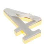 Maxbell Golden Self-Adhesive Door Number Sign Plaque Digit Number for Home Outdoor Number 4