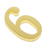 Maxbell Golden Self-Adhesive Door Number Sign Plaque Digit Number for Home Outdoor Number 6