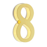 Maxbell Golden Self-Adhesive Door Number Sign Plaque Digit Number for Home Outdoor Number 8