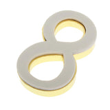 Maxbell Golden Self-Adhesive Door Number Sign Plaque Digit Number for Home Outdoor Number 8