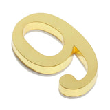 Maxbell Golden Self-Adhesive Door Number Sign Plaque Digit Number for Home Outdoor Number 9