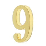 Maxbell Golden Self-Adhesive Door Number Sign Plaque Digit Number for Home Outdoor Number 9