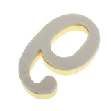 Maxbell Golden Self-Adhesive Door Number Sign Plaque Digit Number for Home Outdoor Number 9