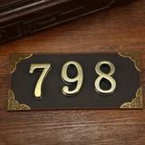 Maxbell Retro Blank Plaque House Number Sign Plate Craft House Number Mount Leather