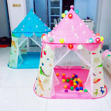Maxbell Portable Folding Castle Tulle Game Store Develop Indoor Yurt Castle Toy Pink