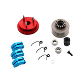 Maxbell 14T Gear Flywheel With Bearing Shoe Sets For 1/8 Rc Car Parts Red+Blue