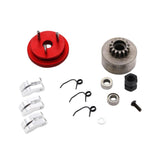 Maxbell 14T Gear Flywheel With Bearing Shoe Sets For 1/8 Rc Car Parts Red+Silver