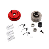 Maxbell 14T Gear Flywheel With Bearing Shoe Sets For 1/8 Rc Car Parts Red+Silver