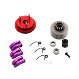 Maxbell 14T Gear Flywheel With Bearing Shoe Sets For 1/8 Rc Car Parts Red+Purple