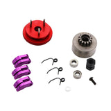 Maxbell 14T Gear Flywheel With Bearing Shoe Sets For 1/8 Rc Car Parts Red+Purple