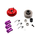 Maxbell 14T Gear Flywheel With Bearing Shoe Sets For 1/8 Rc Car Parts Red+Purple