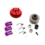 Maxbell 14T Gear Flywheel With Bearing Shoe Sets For 1/8 Rc Car Parts Red+Purple