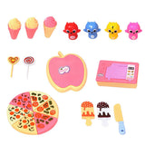 Max Maxb Play Food Set Simulation Dessert Pizza Ice Cream Playset Kids Pretend Play