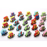 Max Wooden Magnetic Train Carrige Cars Kids Toy Mini Vehicles Gift numbers