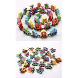 Max Wooden Magnetic Train Carrige Cars Kids Toy Mini Vehicles Gift numbers