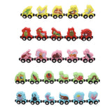 Max Wooden Magnetic Train Carrige Cars Kids Toy Mini Vehicles Gift Insects