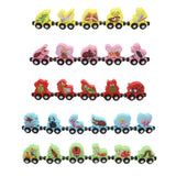 Max Wooden Magnetic Train Carrige Cars Kids Toy Mini Vehicles Gift Insects