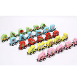 Max Wooden Magnetic Train Carrige Cars Kids Toy Mini Vehicles Gift Insects