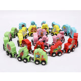 Max Wooden Magnetic Train Carrige Cars Kids Toy Mini Vehicles Gift Insects