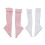 Max Maxb 2 Pairs Girls Socks Knitted Cotton Stockings for 1/4 BJD Dolls Accessories