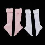 Max Maxb 2 Pairs Girls Socks Knitted Cotton Stockings for 1/4 BJD Dolls Accessories