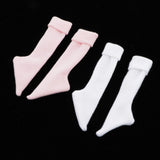 Max Maxb 2 Pairs Girls Socks Knitted Cotton Stockings for 1/4 BJD Dolls Accessories