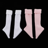 Max Maxb 2 Pairs Girls Socks Knitted Cotton Stockings for 1/4 BJD Dolls Accessories