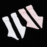 Max Maxb 2 Pairs Girls Socks Knitted Cotton Stockings for 1/4 BJD Dolls Accessories
