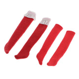 Max Maxb Fashion Girls Socks Christmas Stockings Red for 1/6 BJD Dolls Accessories