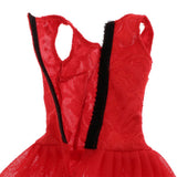 Max Maxb Lace Tulle Bridesmaid Dress Party Evening Dance Gown for 1/3 BJD Dolls Red
