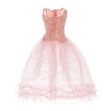 Maxbell Lace Tulle Bridesmaid Dress Party Evening Dance Gown for 1/3 BJD Dolls Pink