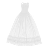 Max Maxb Lace Tulle Bridesmaid Dress Party Evening Dance Gown for 1/3 BJD Dolls White