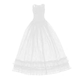 Max Maxb Lace Tulle Bridesmaid Dress Party Evening Dance Gown for 1/3 BJD Dolls White