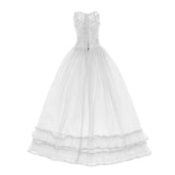 Max Maxb Lace Tulle Bridesmaid Dress Party Evening Dance Gown for 1/3 BJD Dolls White