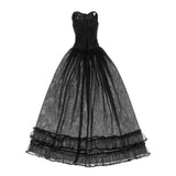 Max Maxb Lace Tulle Bridesmaid Dress Party Evening Dance Gown for 1/3 BJD Dolls Black