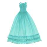 Max Maxb Lace Tulle Bridesmaid Dress Party Evening Dance Gown for 1/3 BJD Dolls Blue