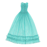 Max Maxb Lace Tulle Bridesmaid Dress Party Evening Dance Gown for 1/3 BJD Dolls Blue